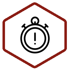 Maumee Metal Recyclling: Fast Drop off & Pick Up A red and black line icon of a stopwatch.